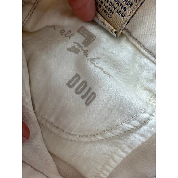 7 For All Mankind Dojo Jeans low rise 28 Cream Wide Leg flare Y2K vintage 90s - Picture 6 of 7